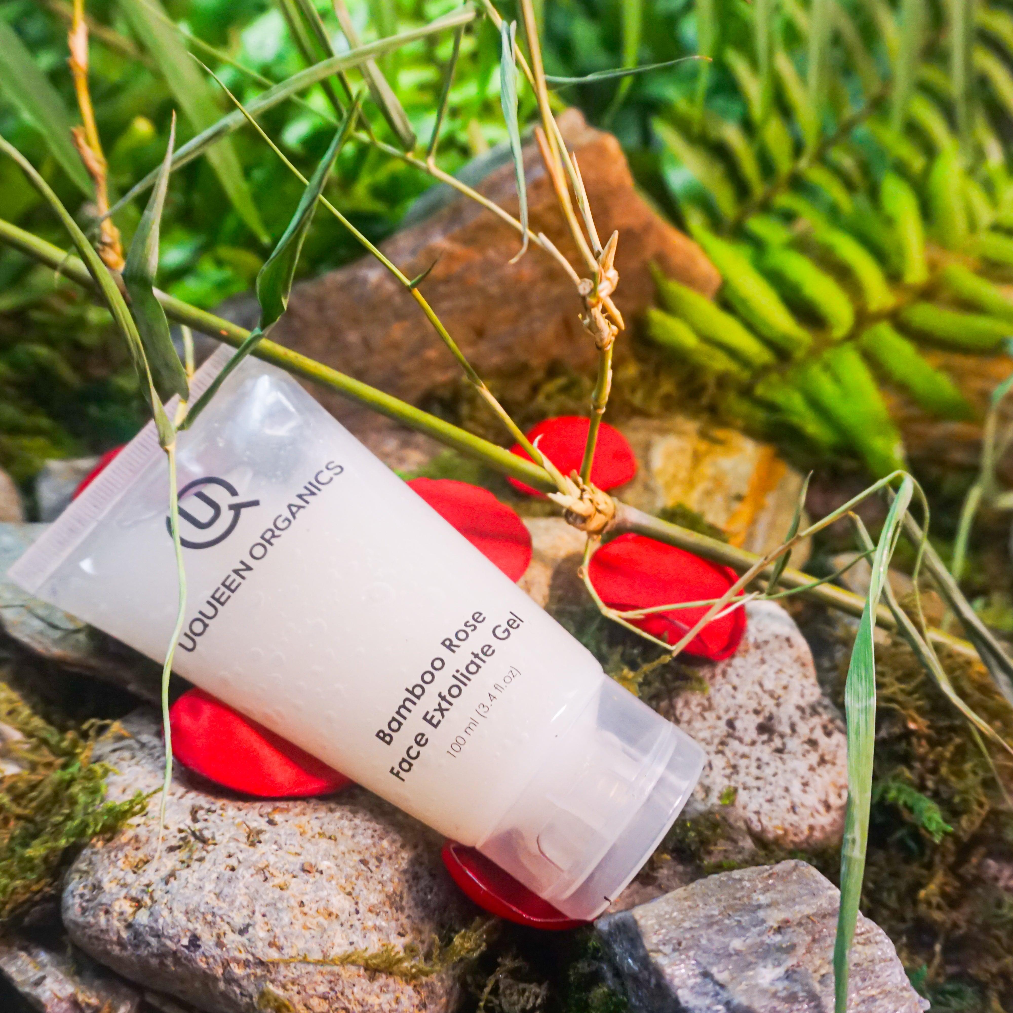 Bamboo Rose Face Exfoliate Gel - uQUEEN ORGANICS