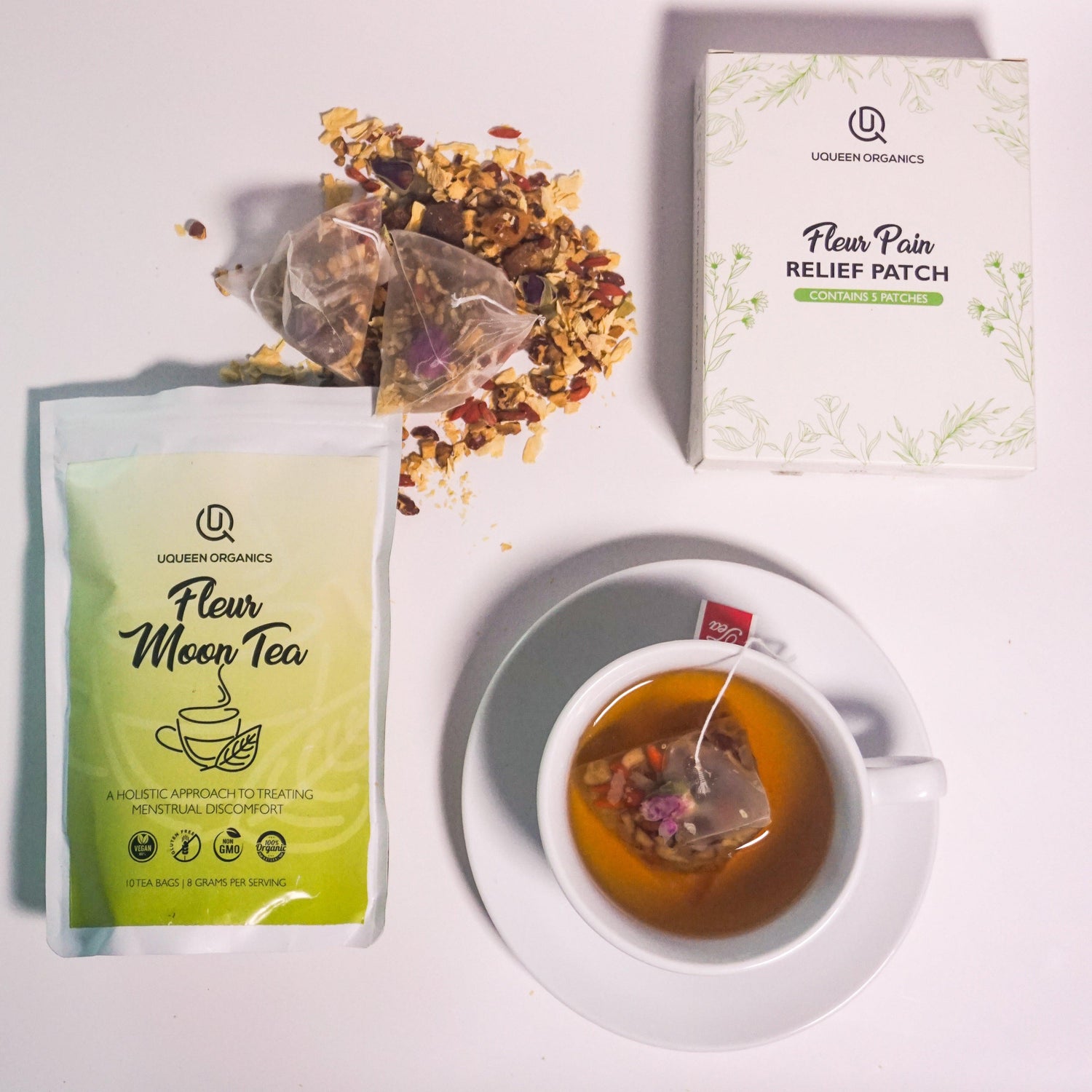 Fleur Moon Tea and Pain Relief Patch - uQUEEN ORGANICS