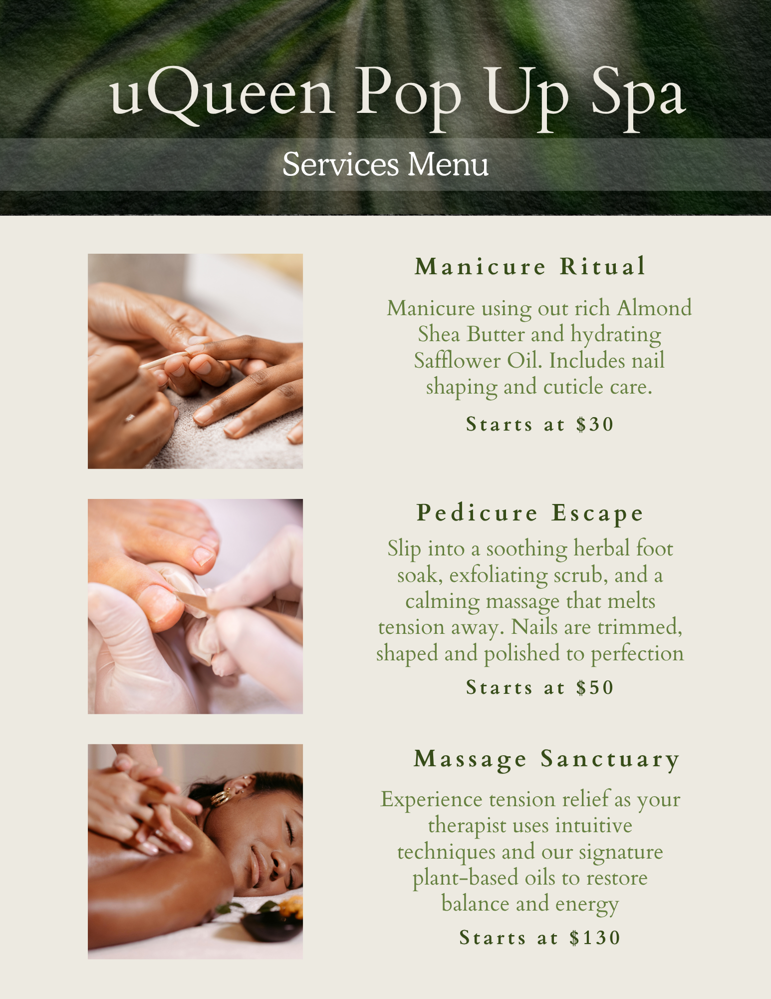 uQueen Pop Up Spa